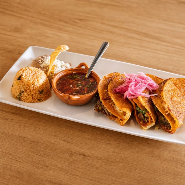 Quesa Birria Tacos Lunch.