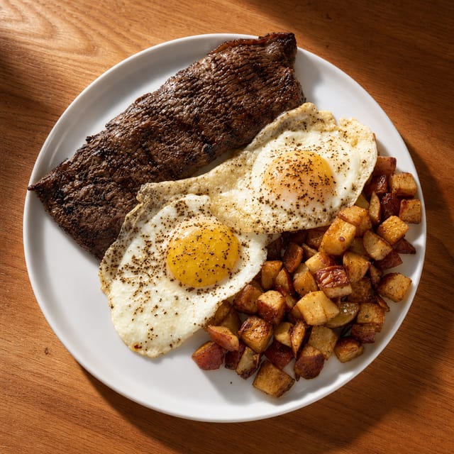 Steak and Eggs.