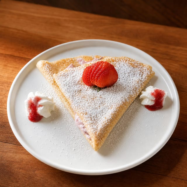 Fresas con Crema Crepe.