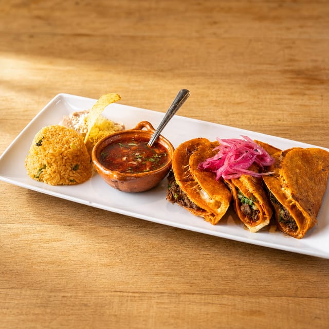 Quesa Birria Taco Dinner.