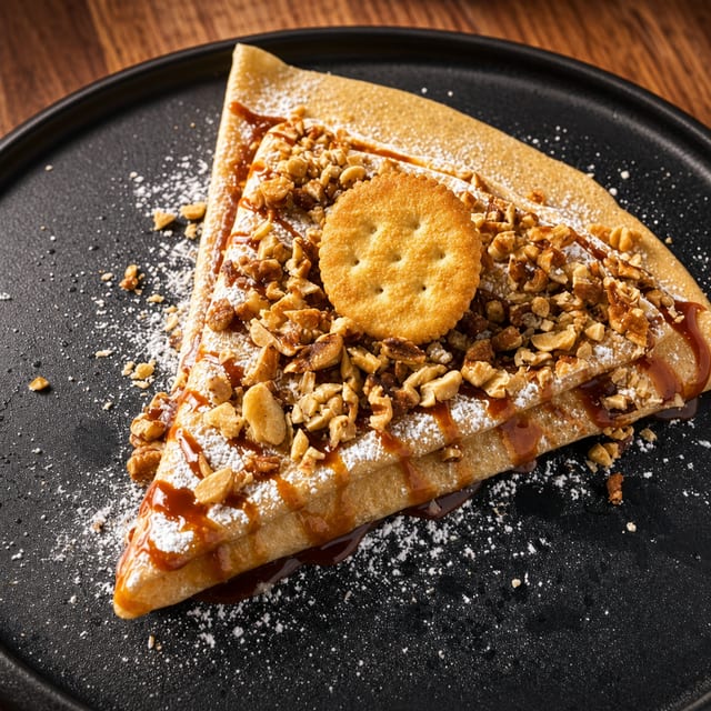 Cajeta y Nuez Crepe.