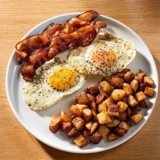 2 Eggs with Meat.